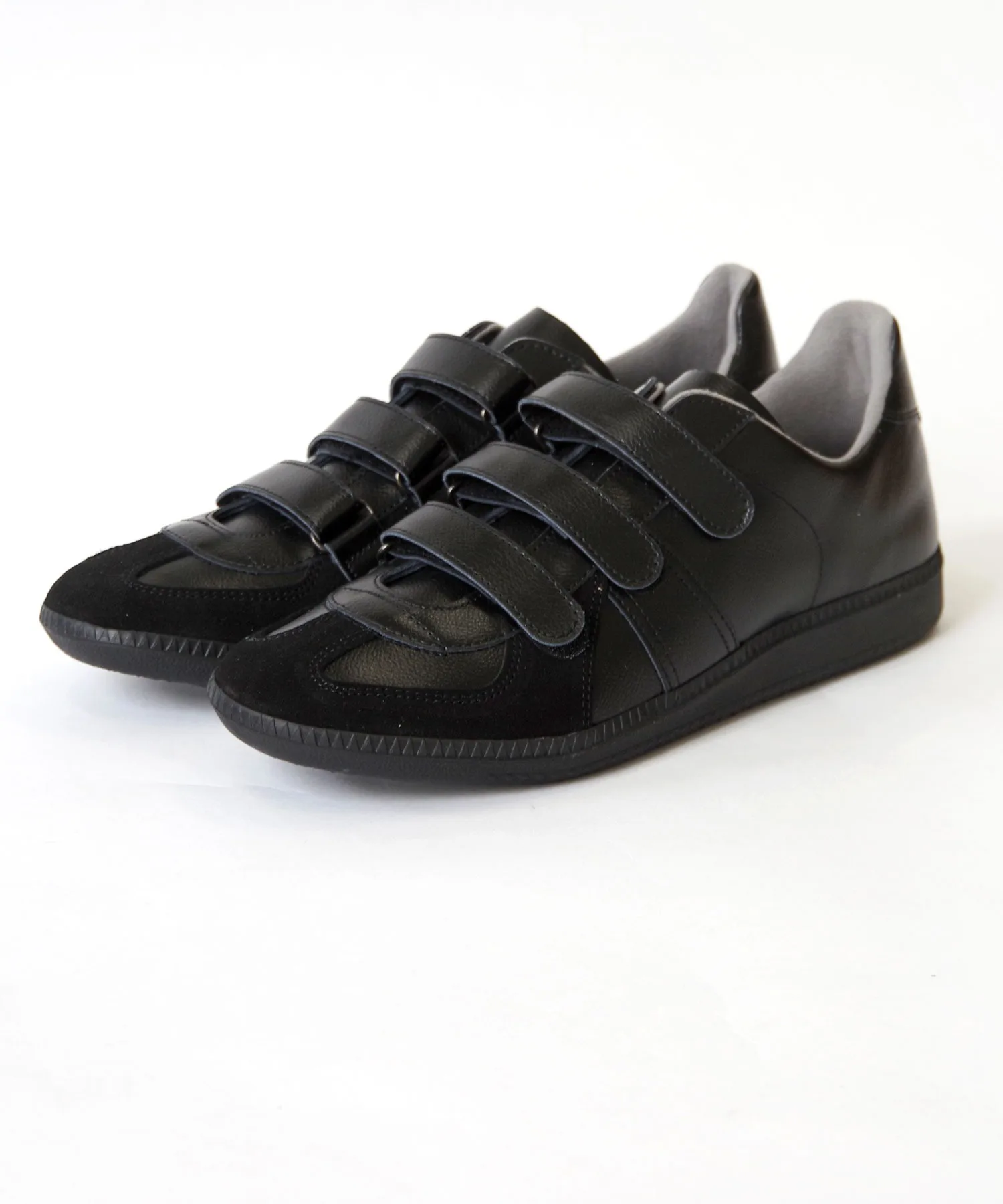 Унисекс кроссовки из натуральной кожи GERMAN TRAINER 1193E чёрные