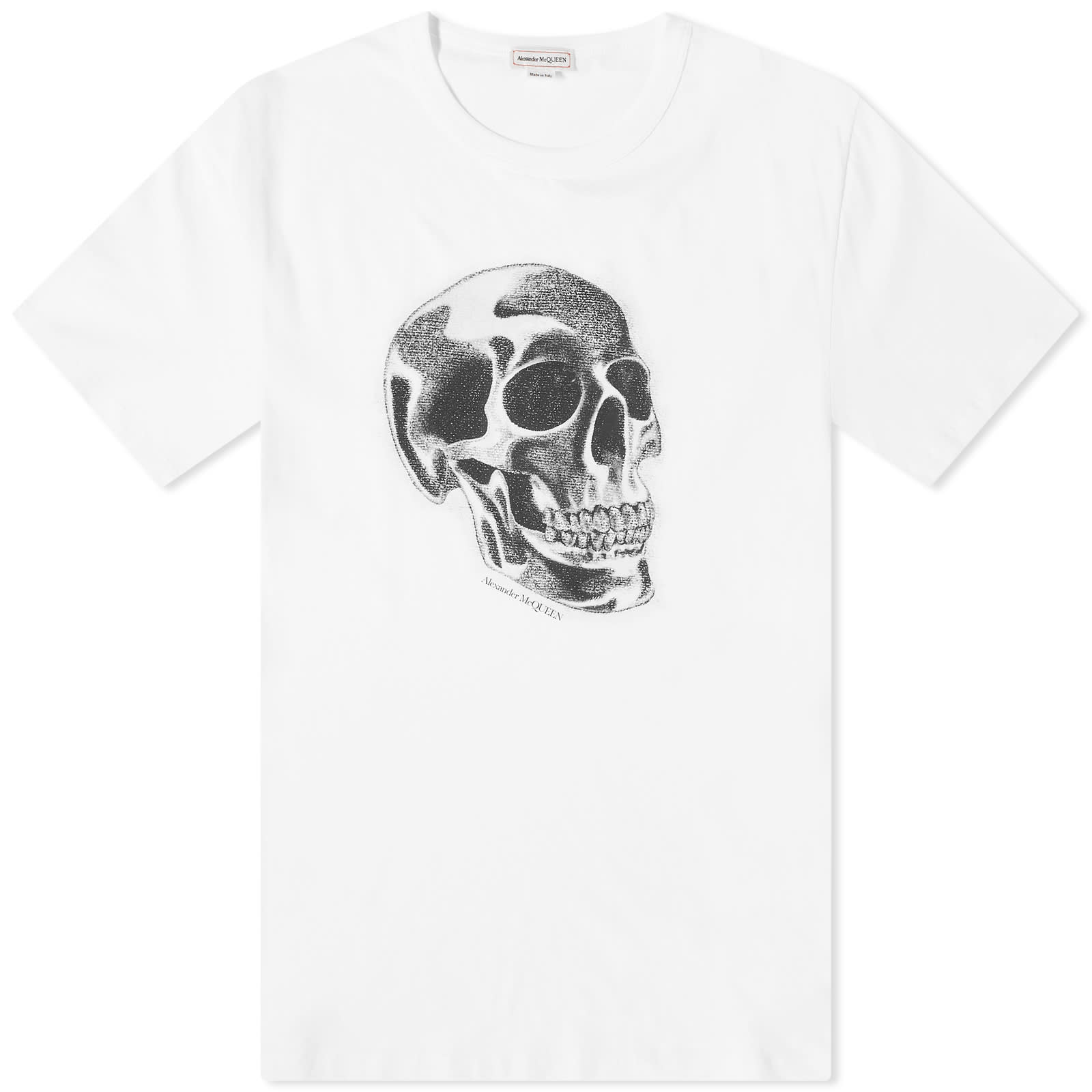 

Футболка Alexander Mcqueen Metallic Skull Print, белый