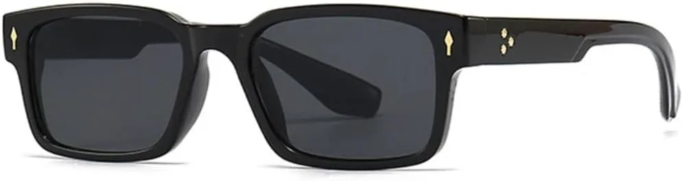 

Винтажные заклепки, мужские панк-солнцезащитные очки, градиентные линзы, защита от УФ-излучения UV400, модные женские роскошные темно-зеленые UUPTTPL, Black Gray