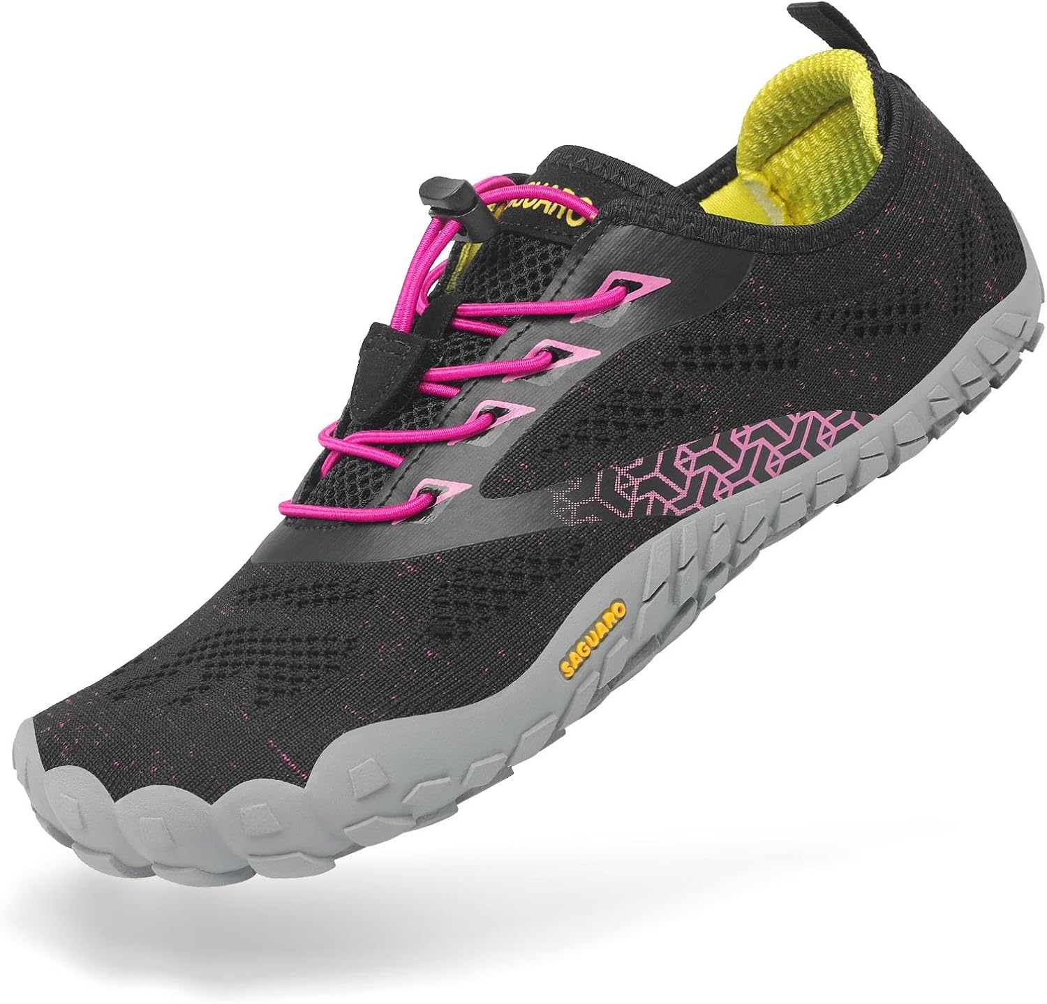 

SAGUARO Женские и мужские кроссовки для бега, минималистичные кроссовки для трейлраннинга, с широким носком и нулевым перепадом высоты подошвы, для кросс-тренинга на открытом воздухе, черный