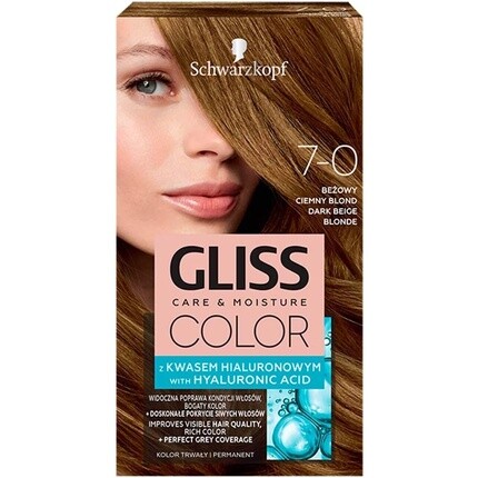 

Крем-краска для волос Gliss Color 7-0 Темно-бежевый блондин 142мл, Schwarzkopf