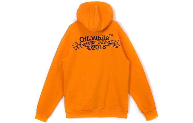 

Мужская толстовка Off-white X оранжевого цвета Chrome Hearts, оранжевый