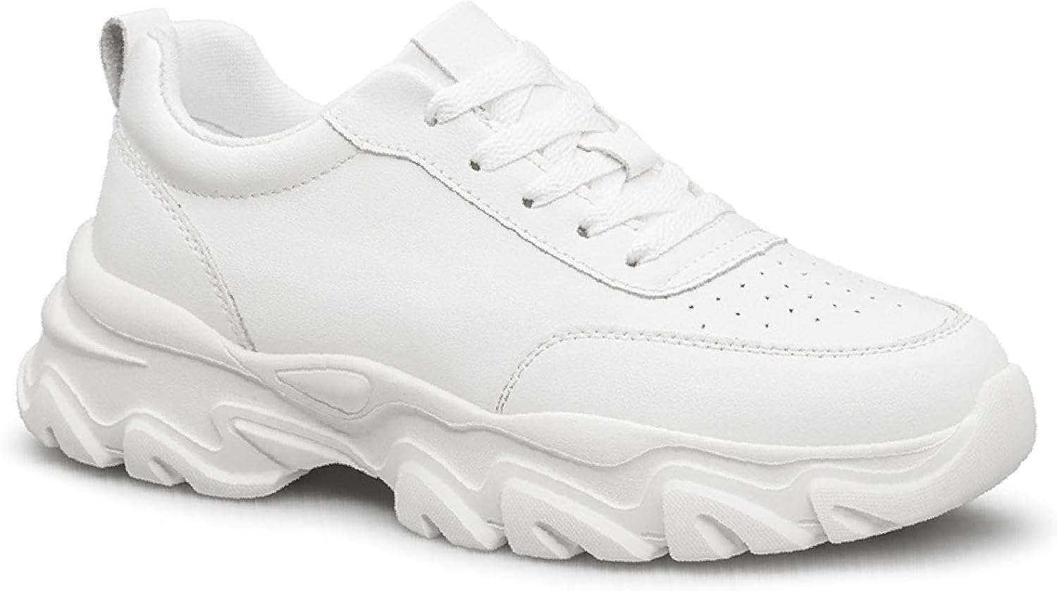 

Унисекс кроссовки на платформе, слипоны, шнуровка, удобные, с скрытым увеличением, с мемори-пеной, кожаные, стильные, на танкетке, для ходьбы Bhdjk, белый