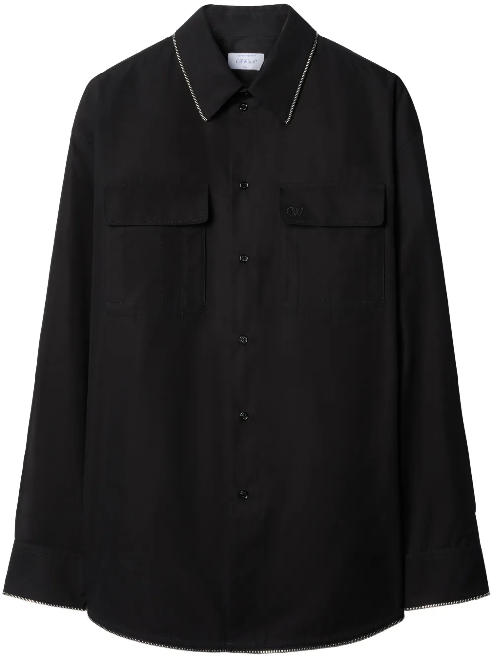 

Рубашка с молниями OFF-WHITE, черный