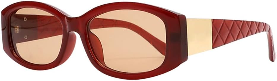 

Винтажные прямоугольные солнцезащитные очки для женщин и мужчин, ретро, ​​маленькие овальные солнцезащитные очки, женские очки с защитой от УФ-излучения UV400 generic, 4