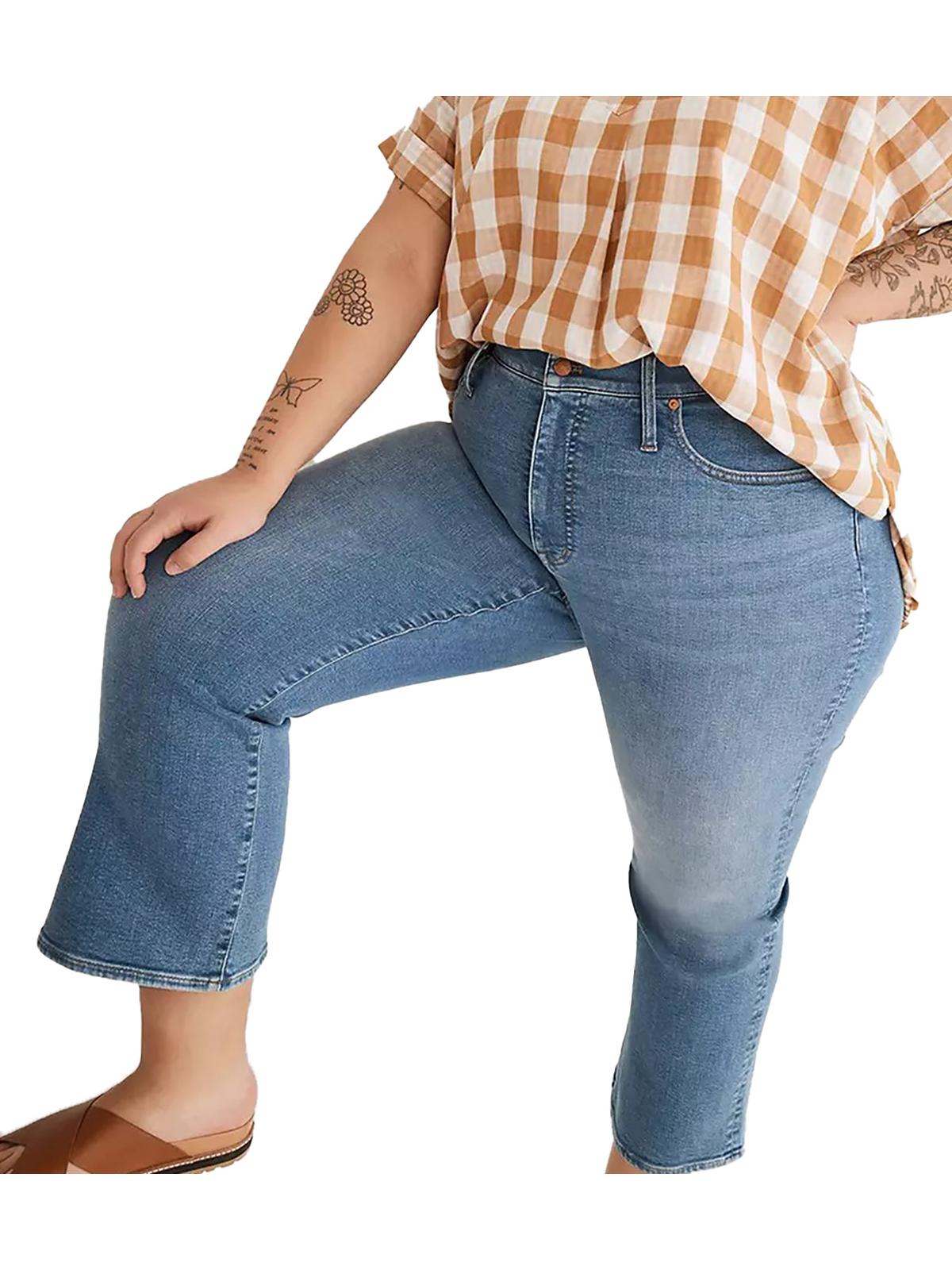

Плюс женские укороченные джинсы Tencel Bootcut Madewell, цвет dorrance wash