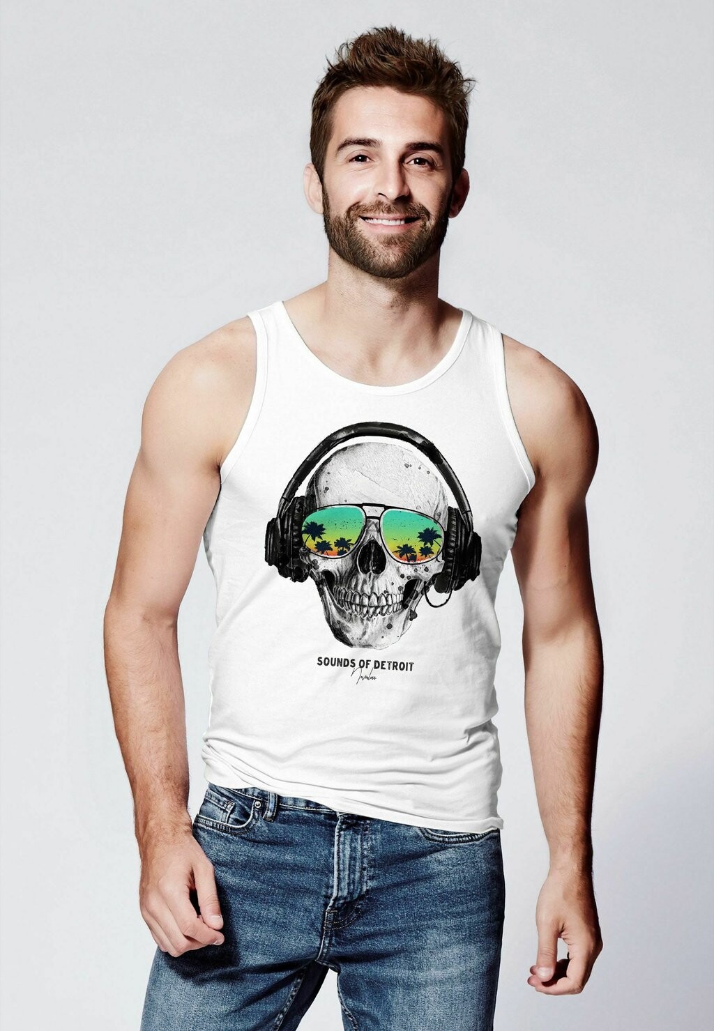 

Топ TOTENKOPF KOPFHÖRER MUSIK PARTY SKULL Neverless, цвет weiß