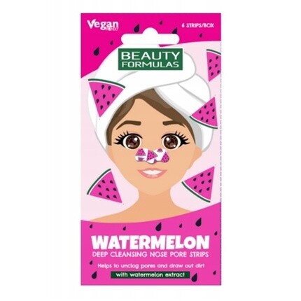 

Полоски для глубокого очищения носа с арбузом - 6 шт Beauty Formulas