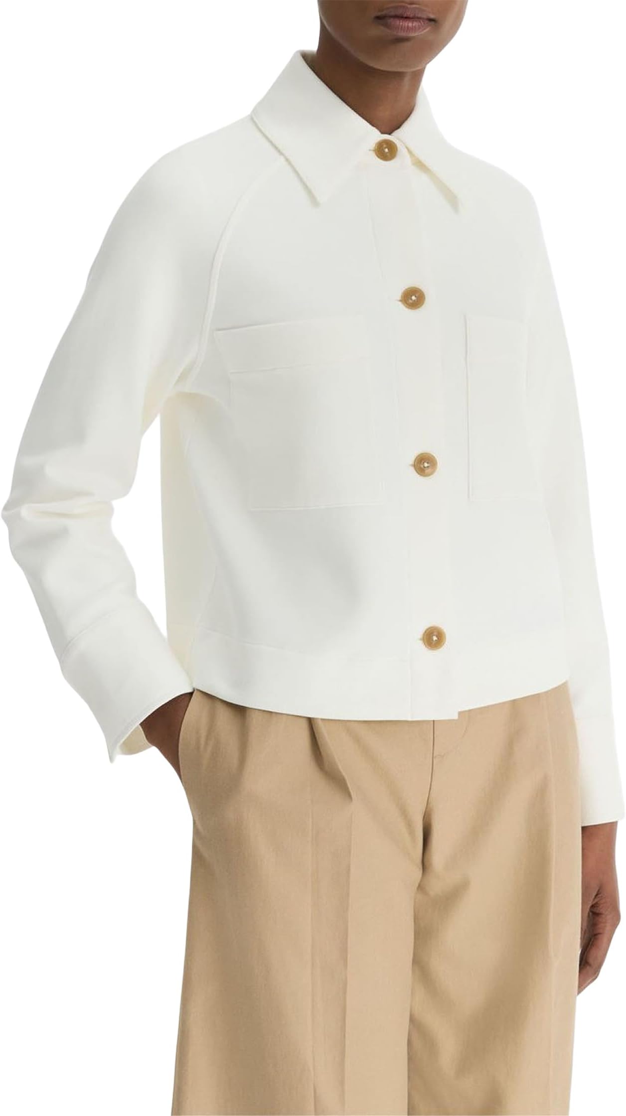 

Куртка Vince Shirt Jacket, Off White