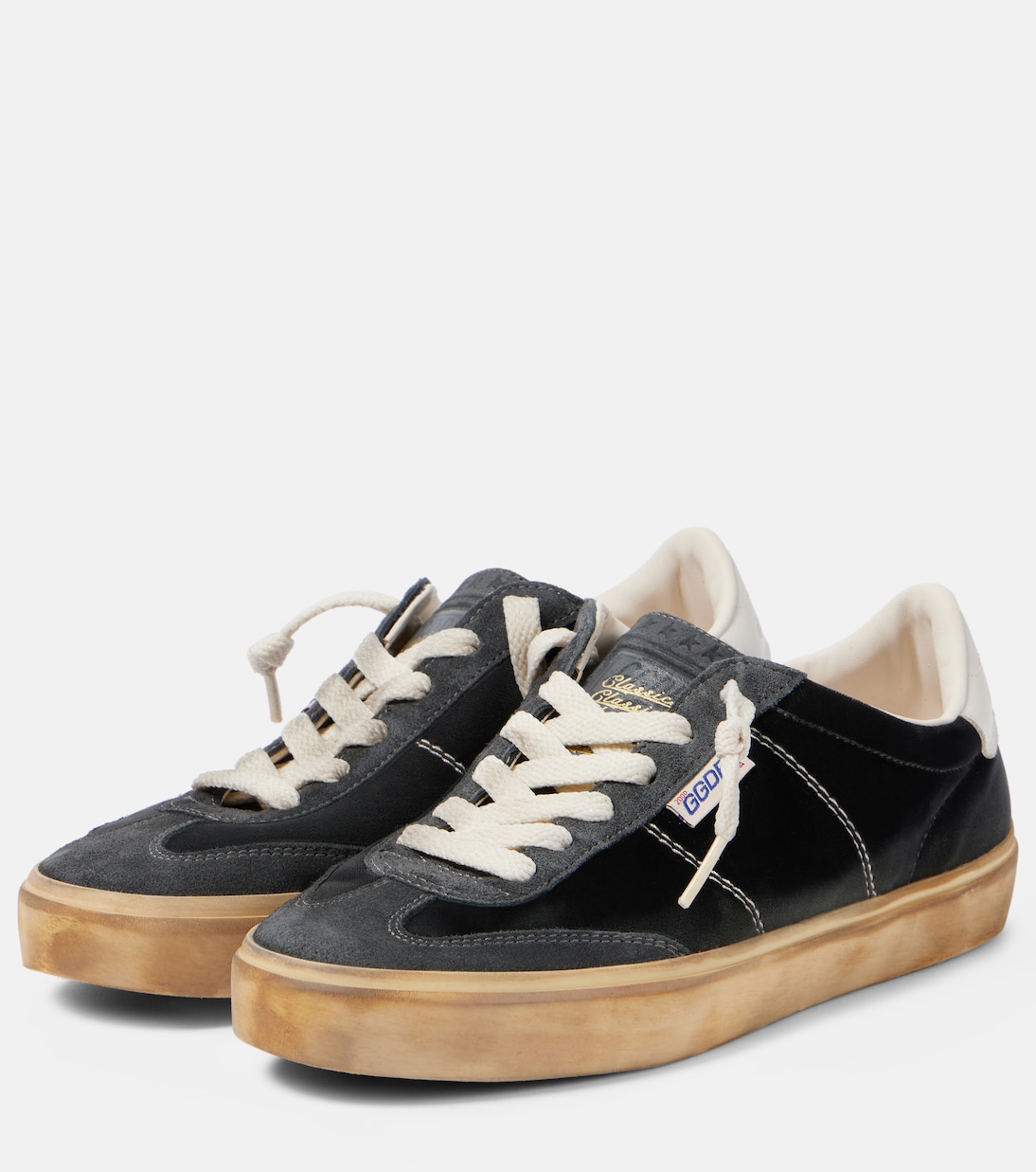 Кроссовки из велюра с отделкой из замши Soul Star Golden Goose, Dark Grey/ Milk — фото 4