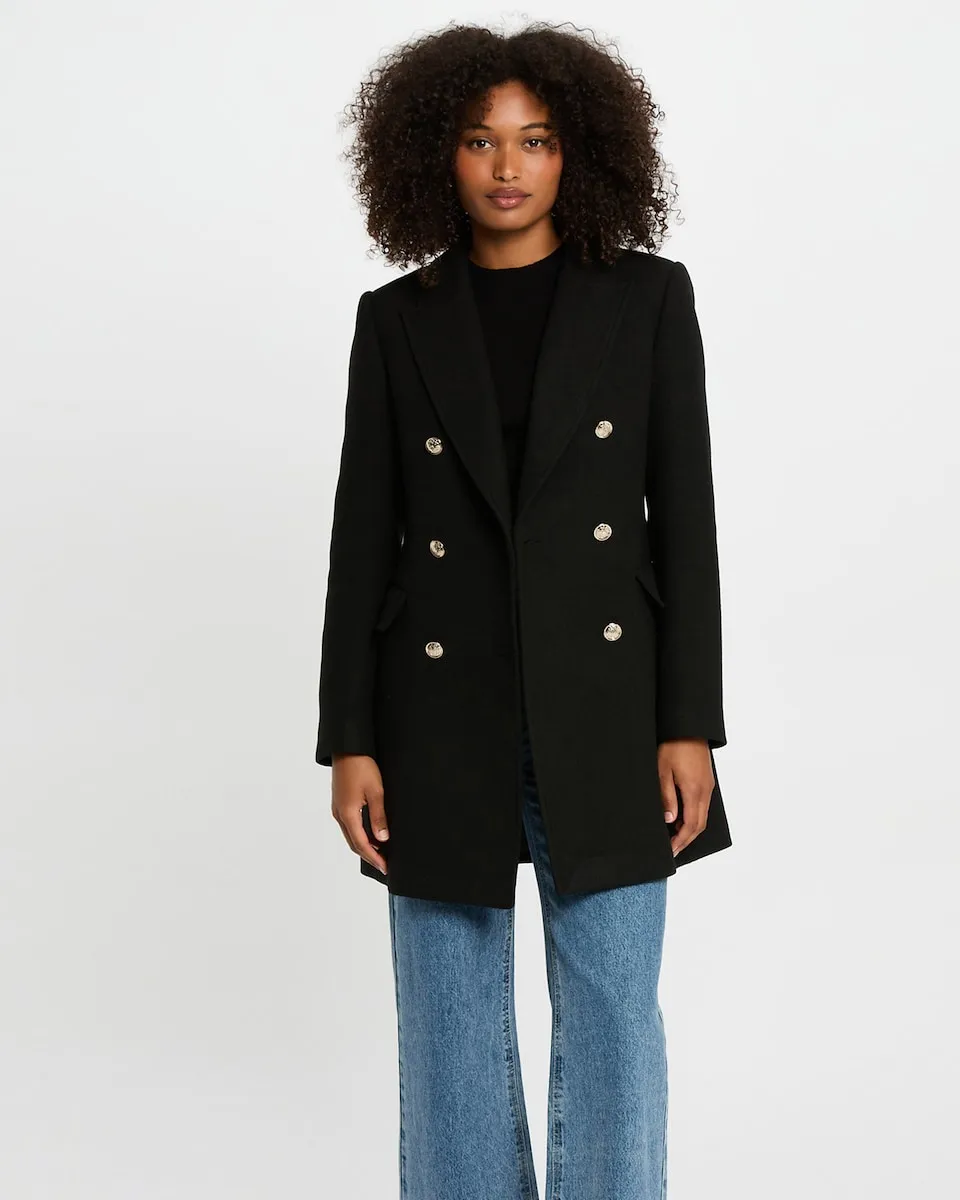 

Женское пальто длиной до середины бедра Morgan, черный