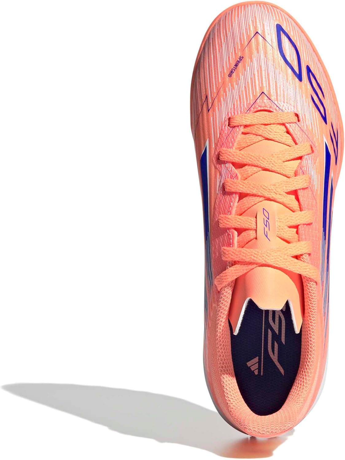 Детские кроссовки Adidas F50 League Turf (унисекс), белый/синий/оранжевый — фото 2
