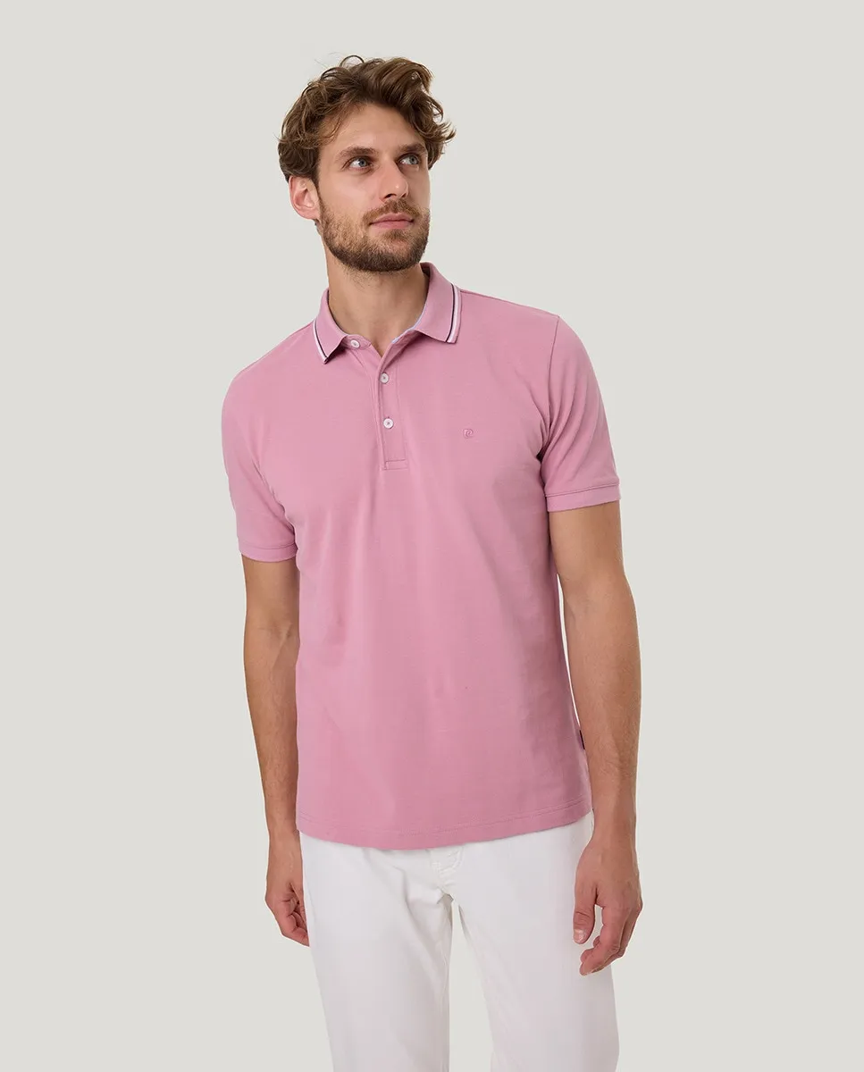 

Базовый мужской поло из пике Pierre Cardin, розовый