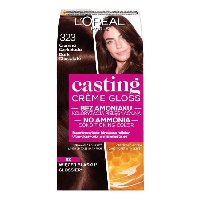 

L'Oreal кастинг краска для волос L'oreal Paris, цвет 323 dark chocolate