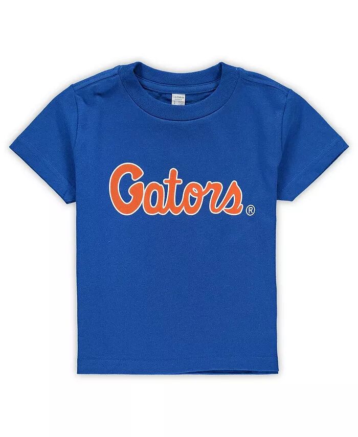 

Футболка унисекс для малышей Royal Florida Gators Script с большим логотипом Two Feet Ahead