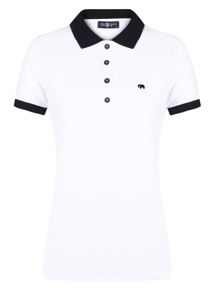 

Белая рубашка-поло с короткими рукавами JIMMY SANDERS