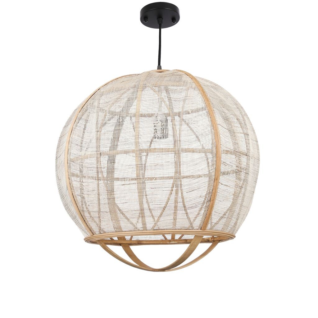 

Подвесной светильник Mica Decorations Pella - H50 x Ø51 см - лен - бежевый