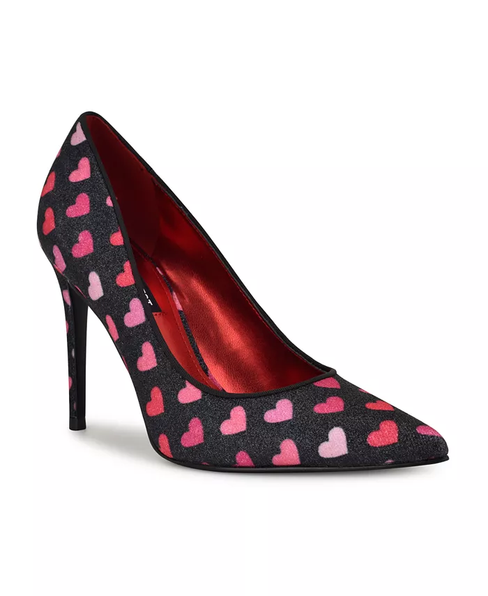 Женские блестящие туфли-лодочки на шпильке Fresh Glitter Nine West, черный