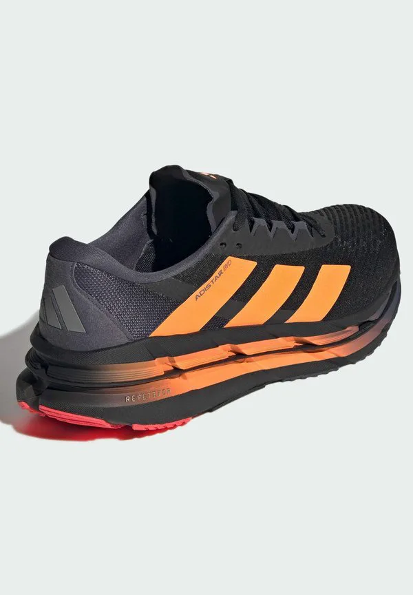 Кроссовки для бега по шоссе adistar byd m Adidas Performance, Core Black Lucid Orange Aurora Onix — фото 4