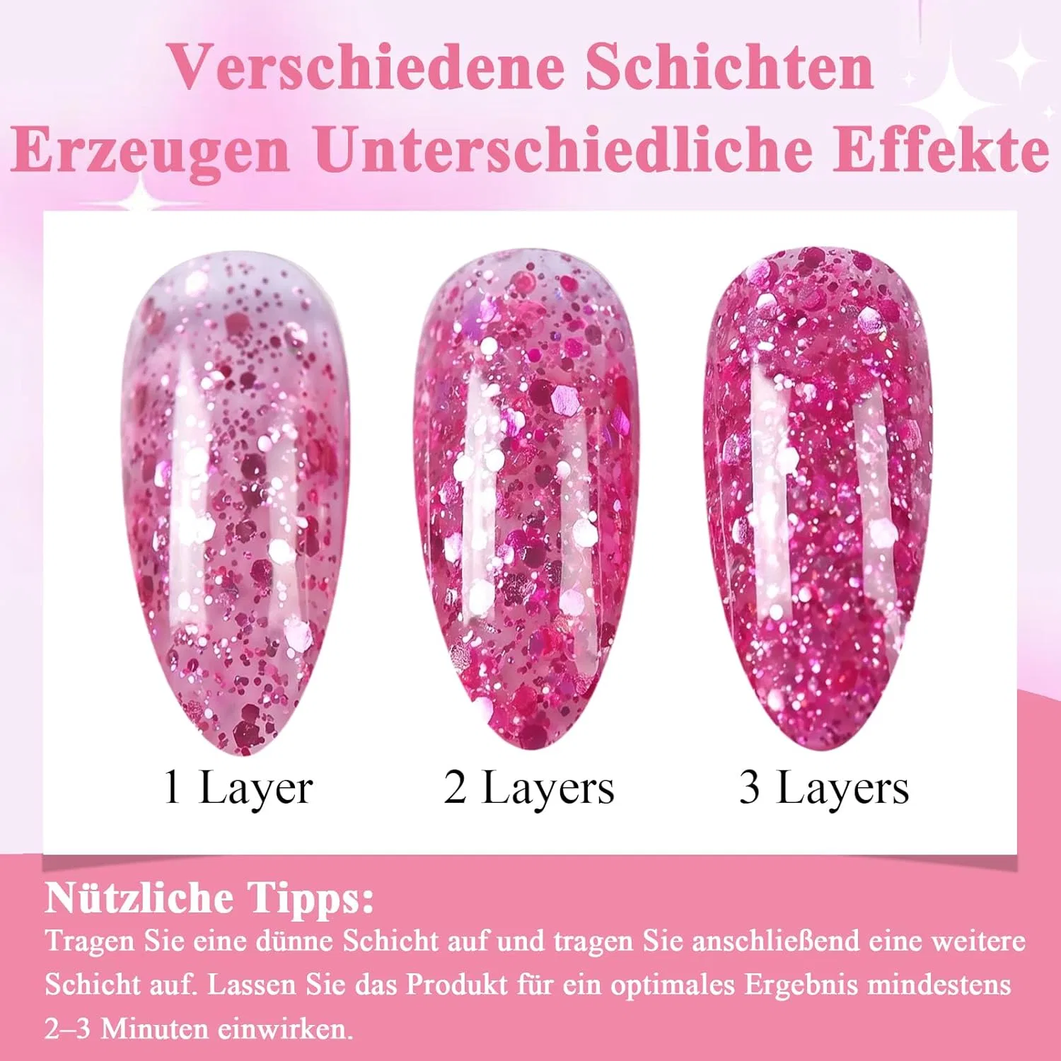 Блестящий лак для ногтей на водной основе, ярко-розовый, 8 мл Virellay, Hot Pink — фото 4