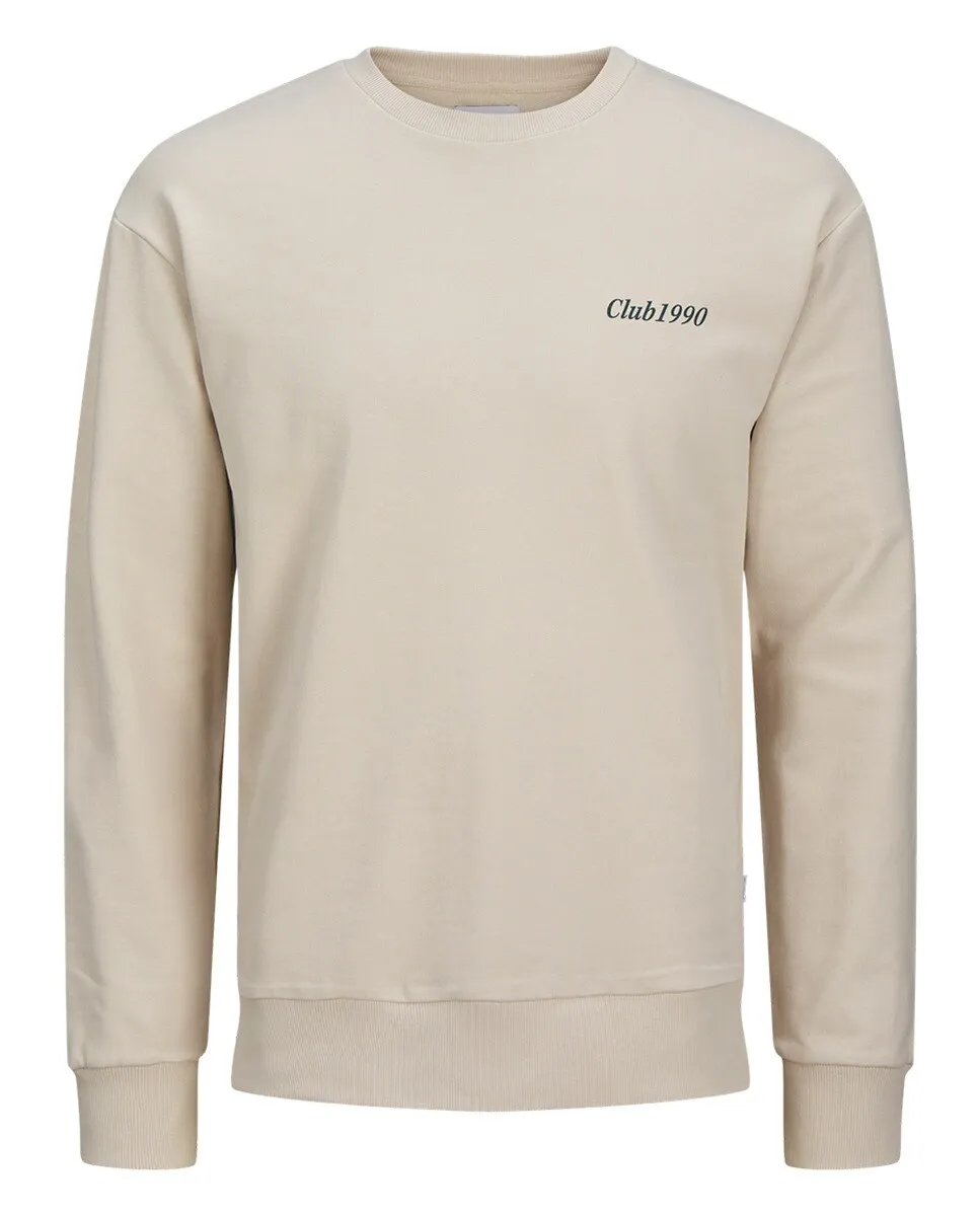 

Мужская однотонная толстовка с капюшоном и длинными рукавами Jack & Jones, цвет Natural