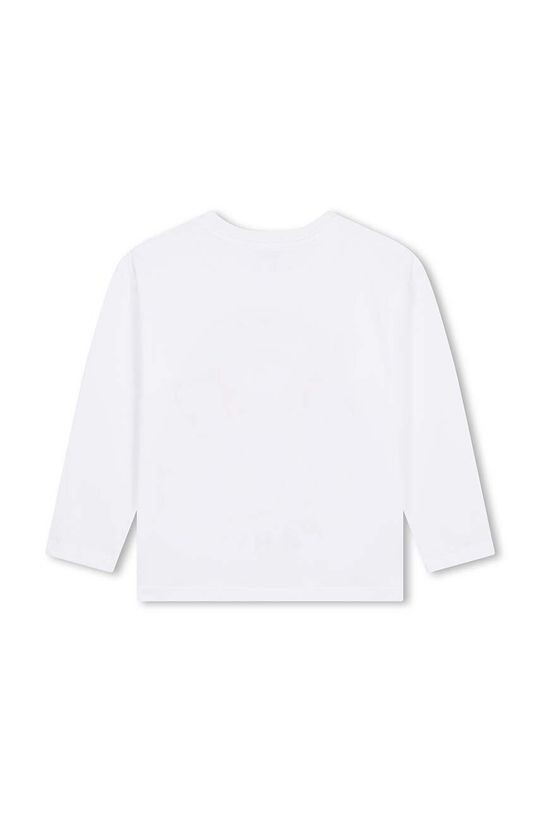 Детская хлопковая рубашка с длинным рукавом Kenzo, белый — фото 2