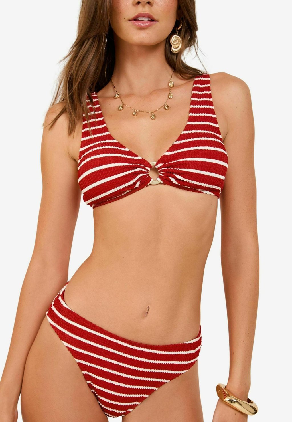 

Бикини CRINKLE SCOOP NECK SET Friends Like These, красный