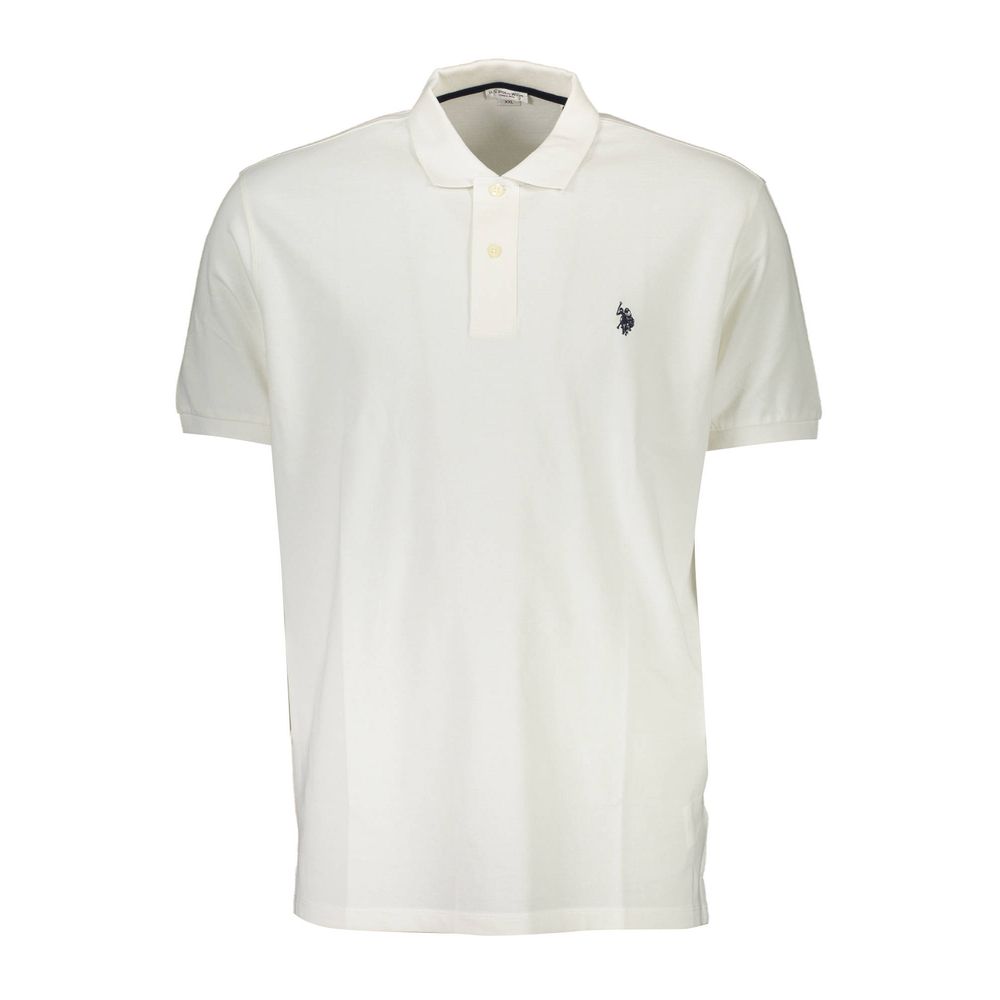 

Белая хлопковая мужская рубашка поло U.S. Polo Assn.