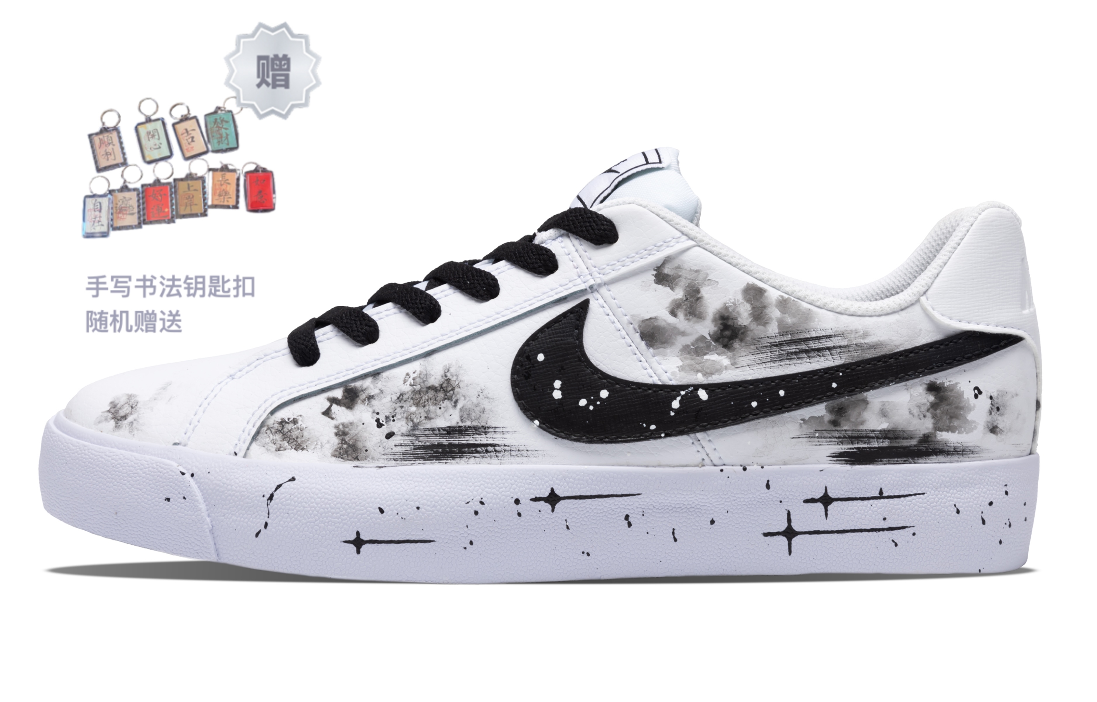 

Кроссовки Nike Court Royale Skateboard Shoes Unisex Low-Top White Black, унисекс, Черный, Кроссовки Nike Court Royale Skateboard Shoes Unisex Low-Top White Black, унисекс