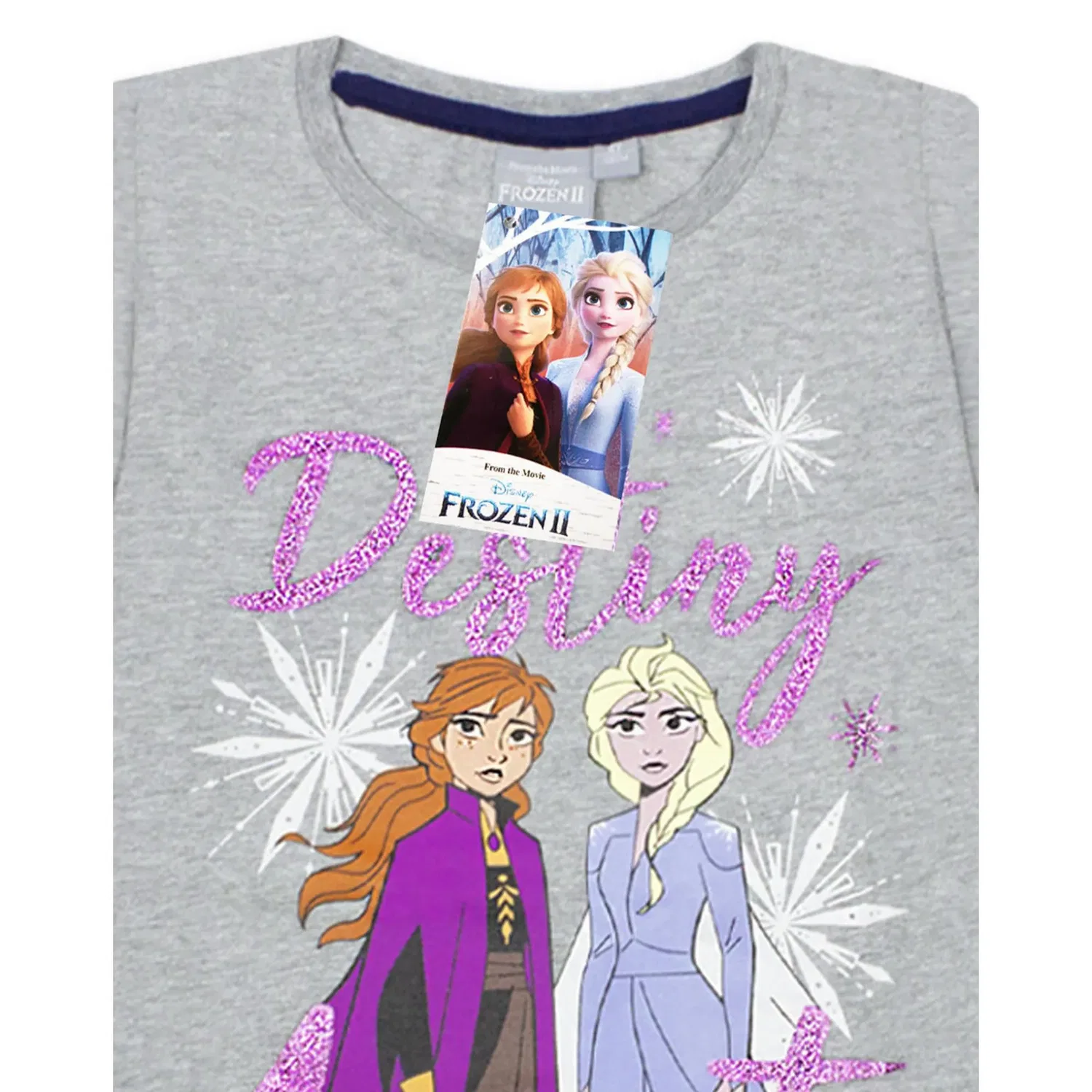 Футболка с принтом Frozen Disney, серый — фото 4