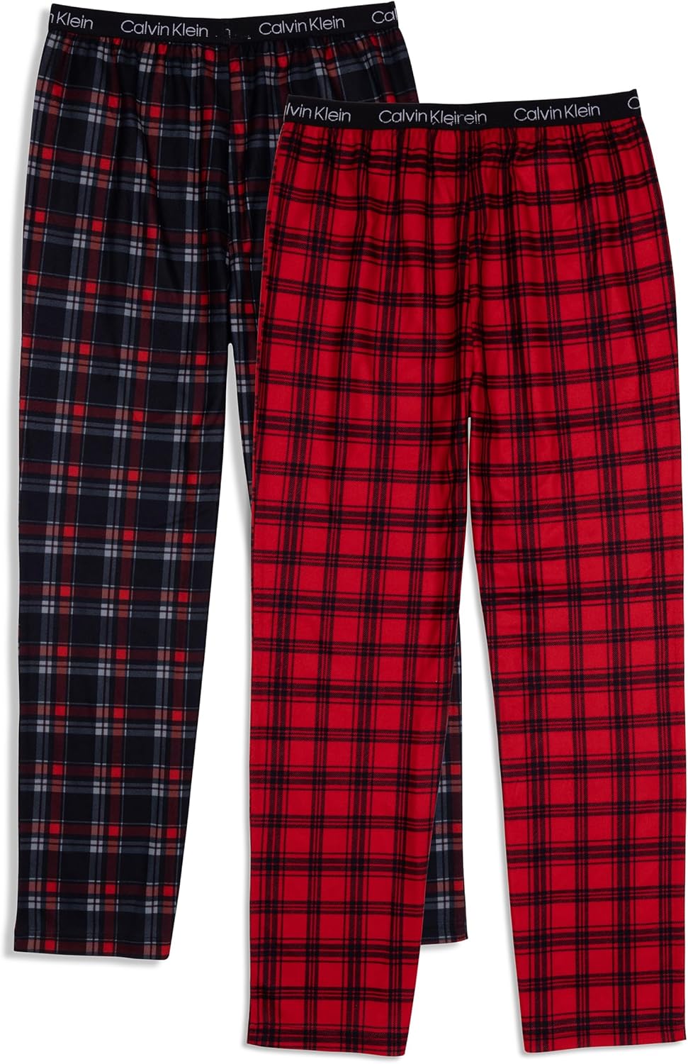 Комплект из 2 пижамных штанов Calvin Klein boys Super Soft Brushed Micro, Red Urban Plaid/Red City Plaid — фото 2