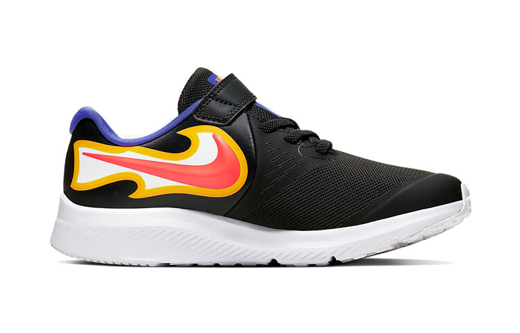Кроссовки детские Star Runner 2 PS Low-top Dark Soot/Persian Violet/Opit Yellow/Laser Red Nike — фото 2