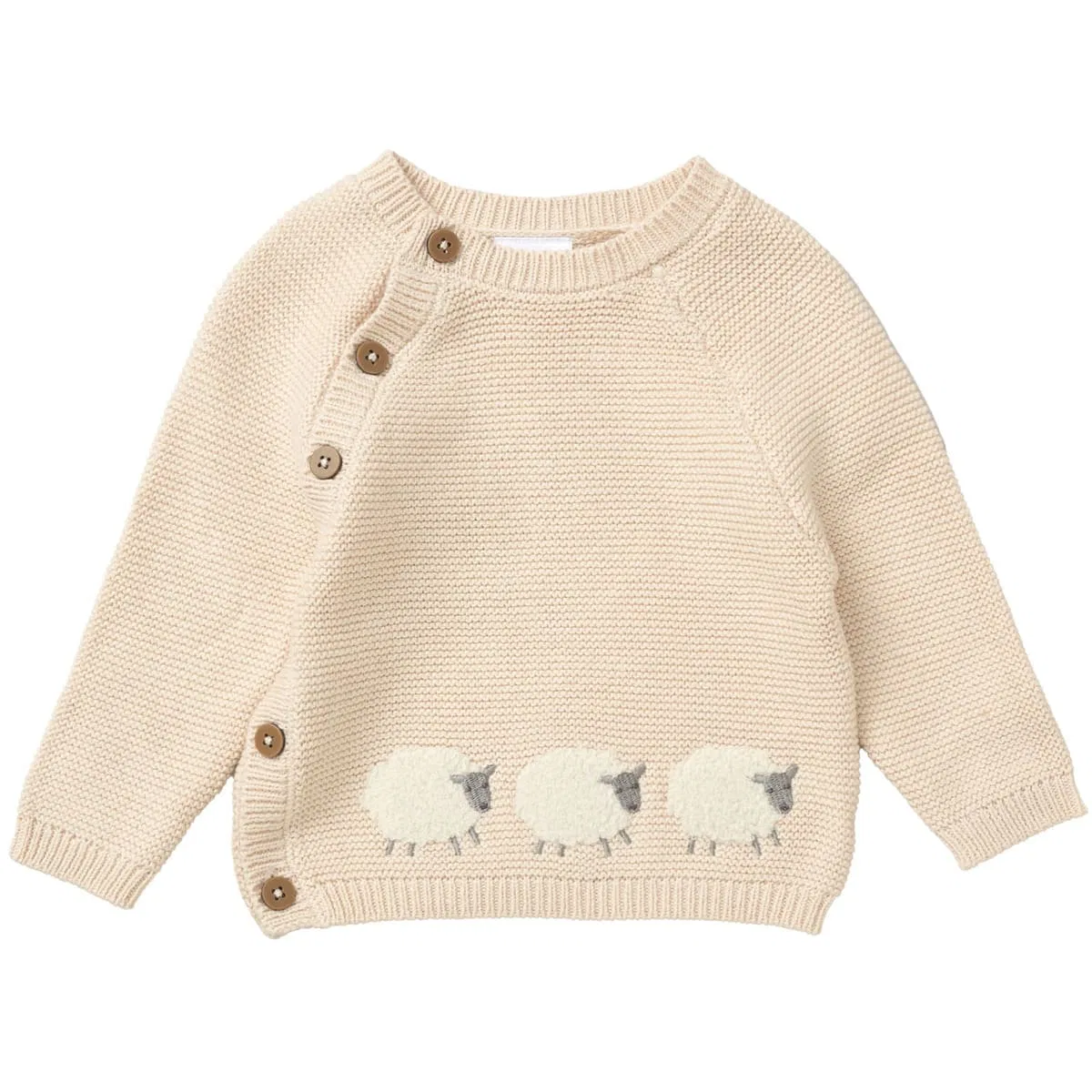 Детский вязаный костюм с овечками Rock a Bye Baby Boutique, бежевый — фото 2
