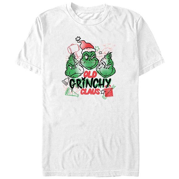 

Мужская футболка с принтом Dr Seuss Old Grinchy Claus Licensed Character