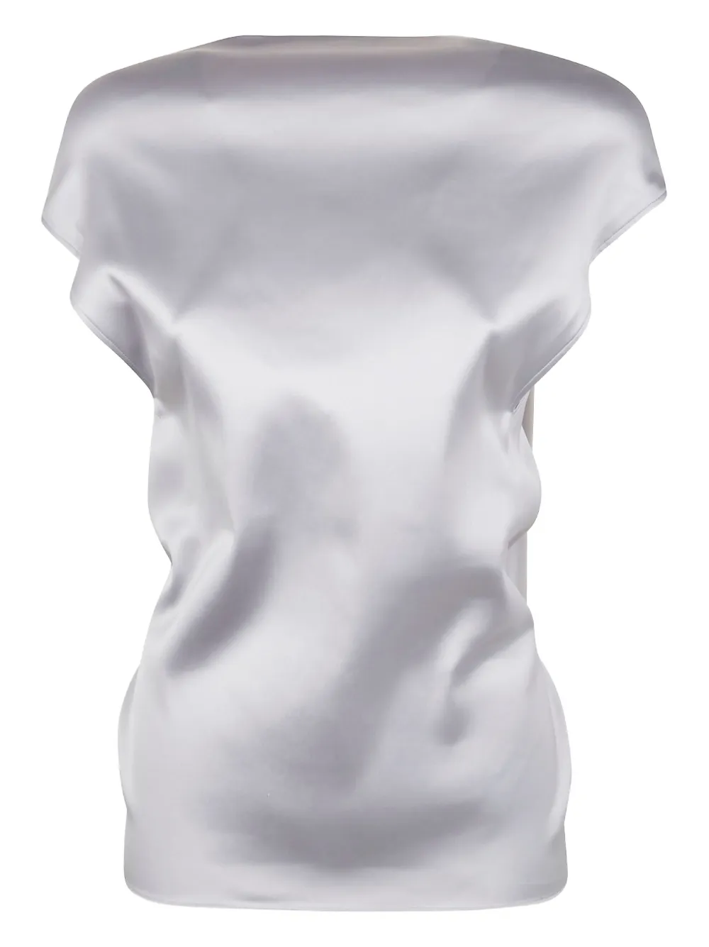 

Атласный топ с драпировкой Sportmax, нейтральный