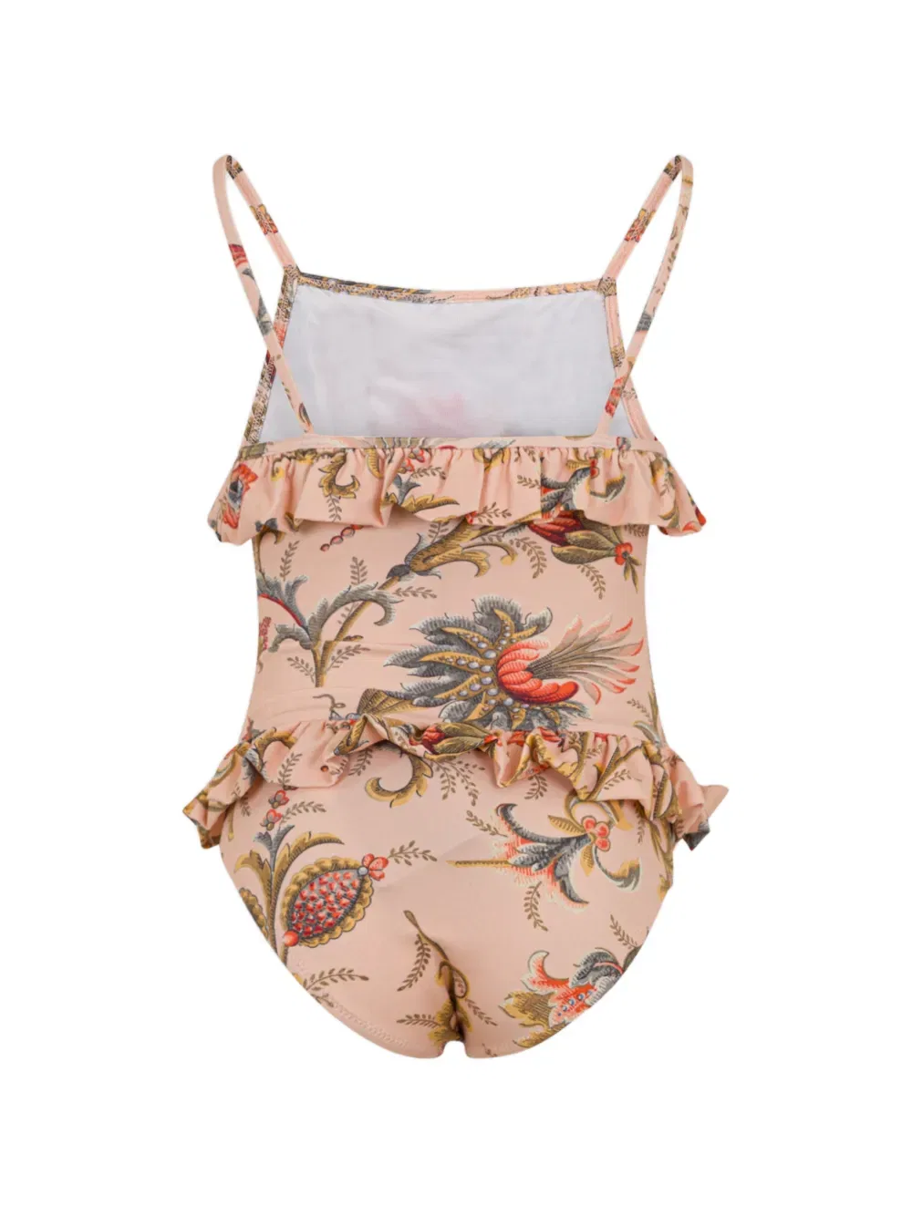 Купальник с цветочным принтом и оборками Etro Kids, розовый — фото 2