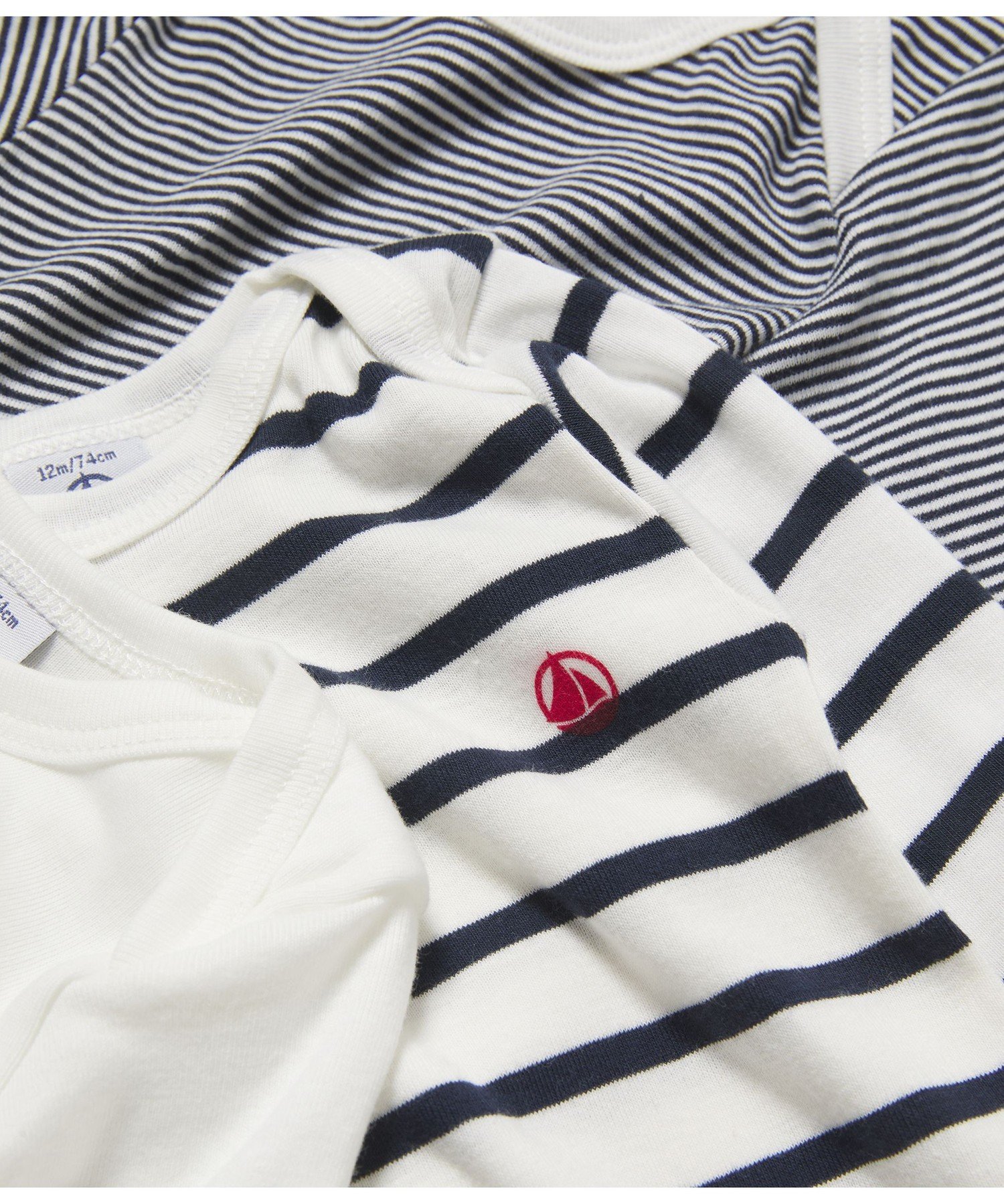 Боди с длинными рукавами (комплект из 3 предметов) PETIT BATEAU, Color 1 — фото 3