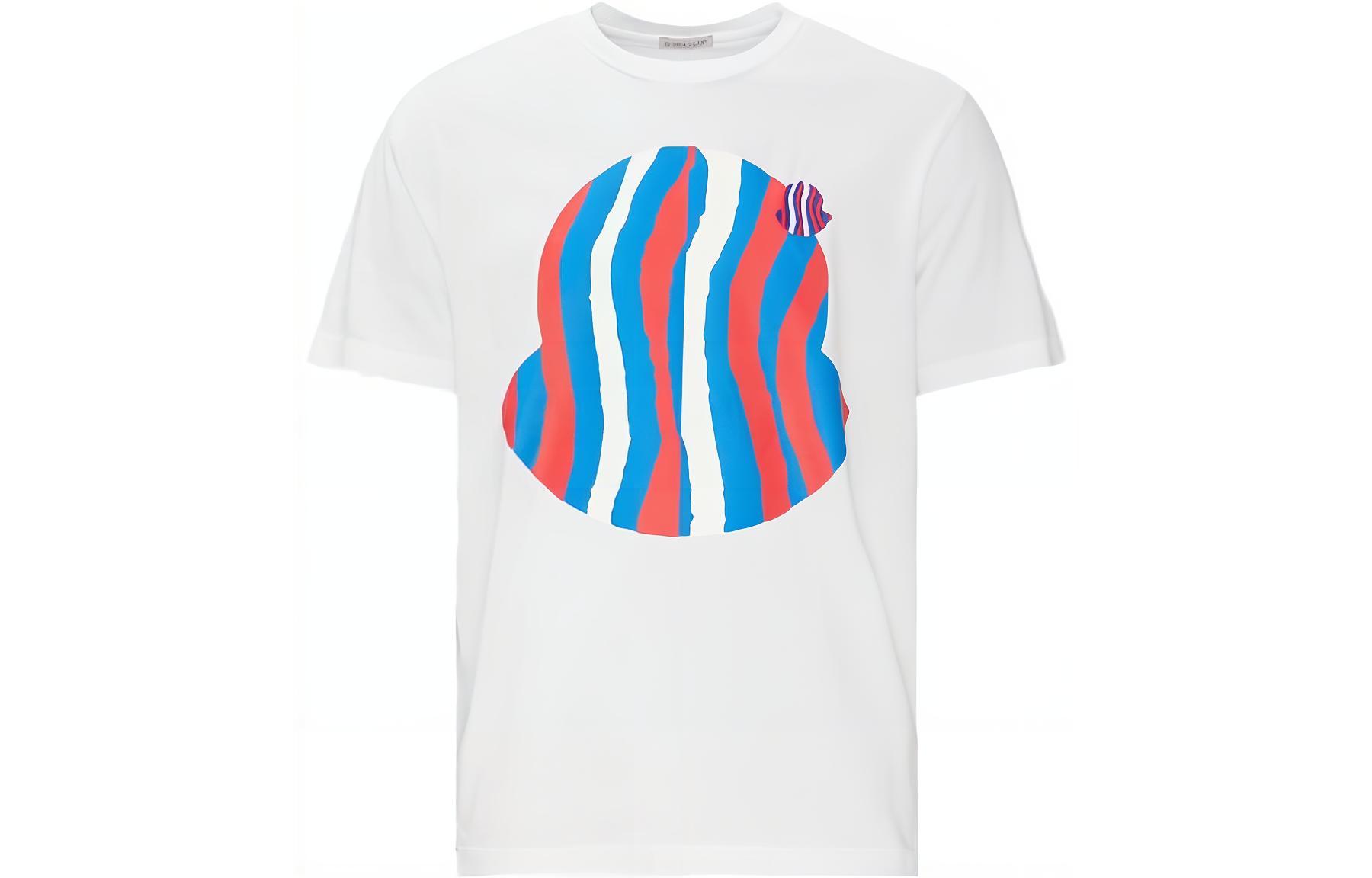 

Футболка Moncler с принтом логотипа, белая