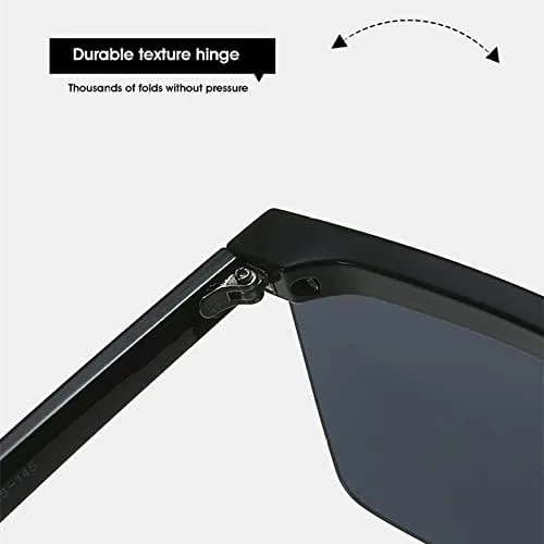 

Солнцезащитные очки с плоской верхней частью для женщин, большие солнцезащитные очки в полуободковой оправе, женские очки с градиентными линзами MTZJH, Gray Pink