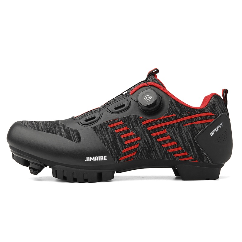 

Мужские велотуфли с низким верхом и противоскользящей подошвой King Jinmai, Black Red