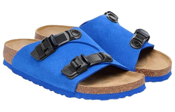 Тапочки zrich tech suede leather narrow fit sandals 'blue' Birkenstock, мультиколор — фото 4