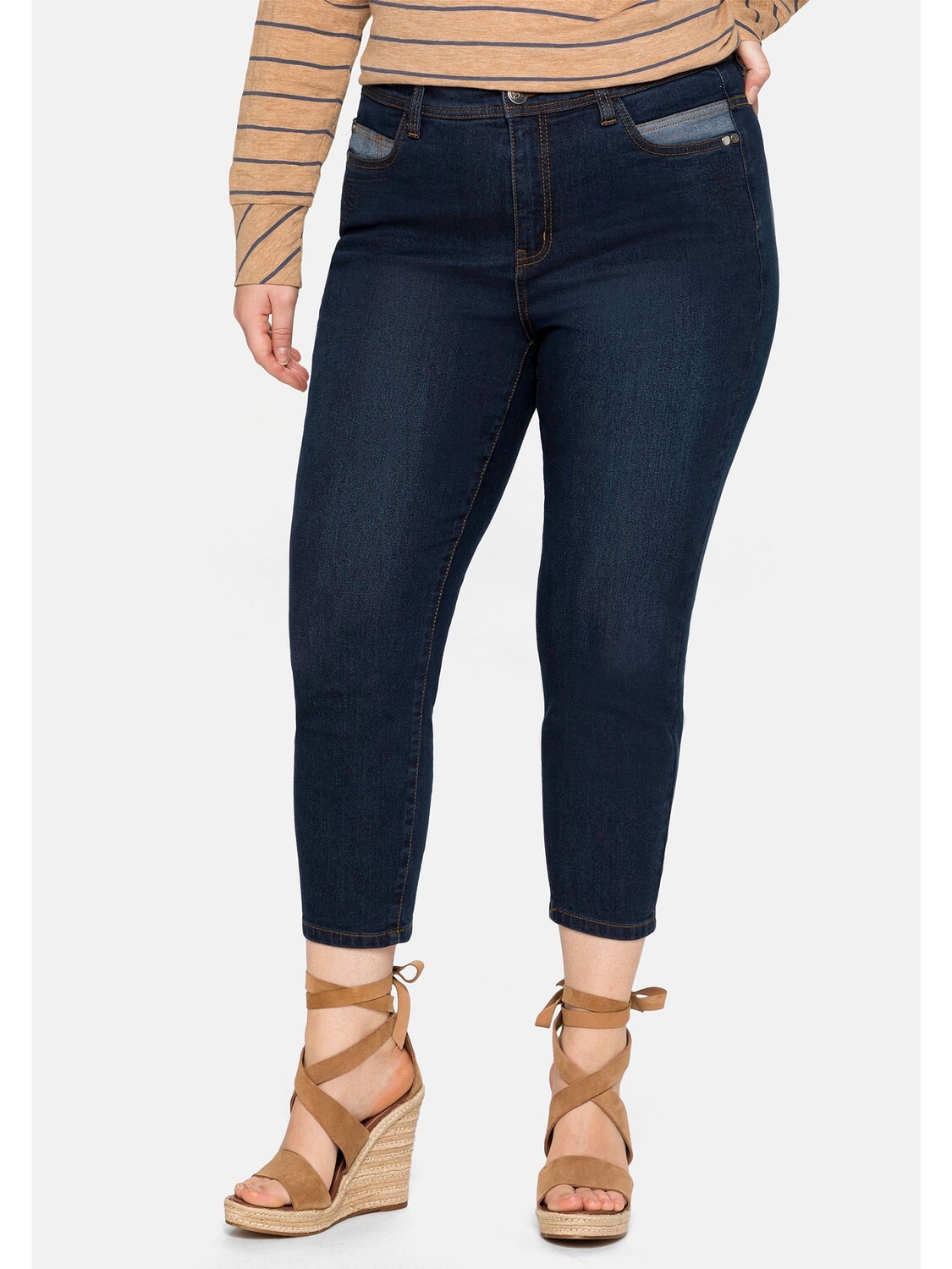 

Джинсы sheego, цвет dark blue Denim