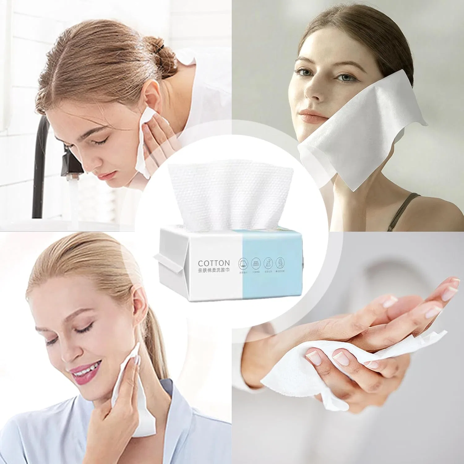 Средство для снятия макияжа — Салфетки для лица No brand, ×20 см, 180 г — фото 4
