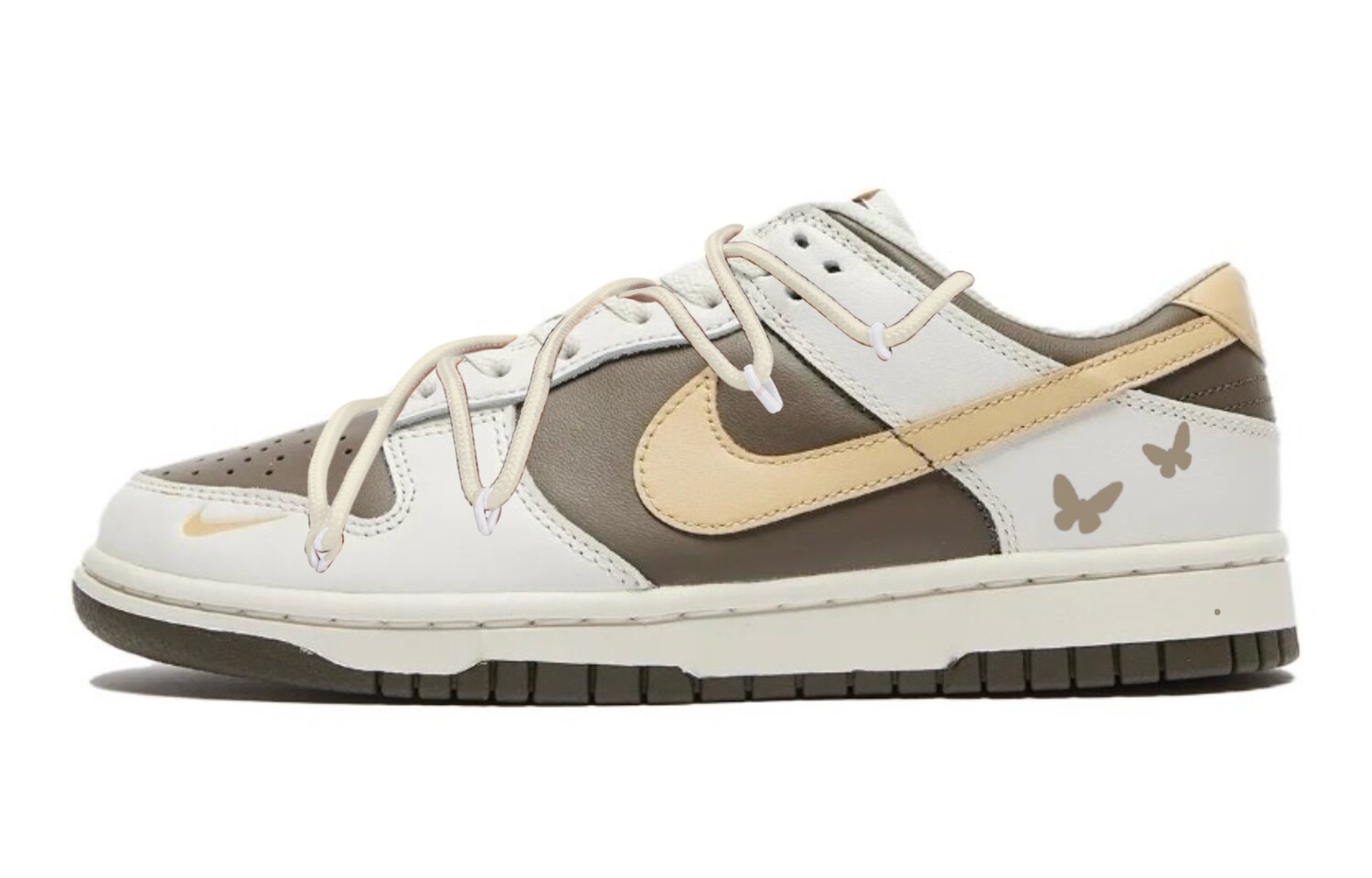 

Кроссовки Nike Dunk Skateboard Shoes Women's Low-Top Beige Brown, Коричневый, Кроссовки Nike Dunk Skateboard Shoes Women's Low-Top Beige Brown