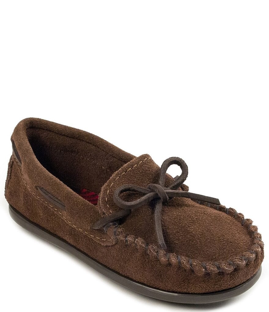 

Детские замшевые мокасины-лодочки Minnetonka (для младенцев), коричневый