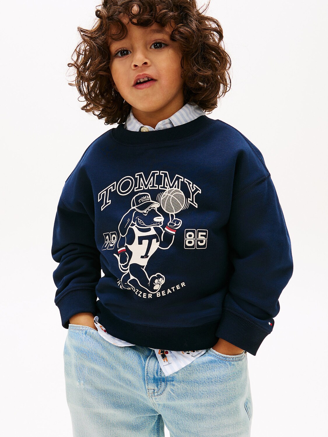 TOMMY HILFIGER Толстовка в цвете Marine Blue — фото 3