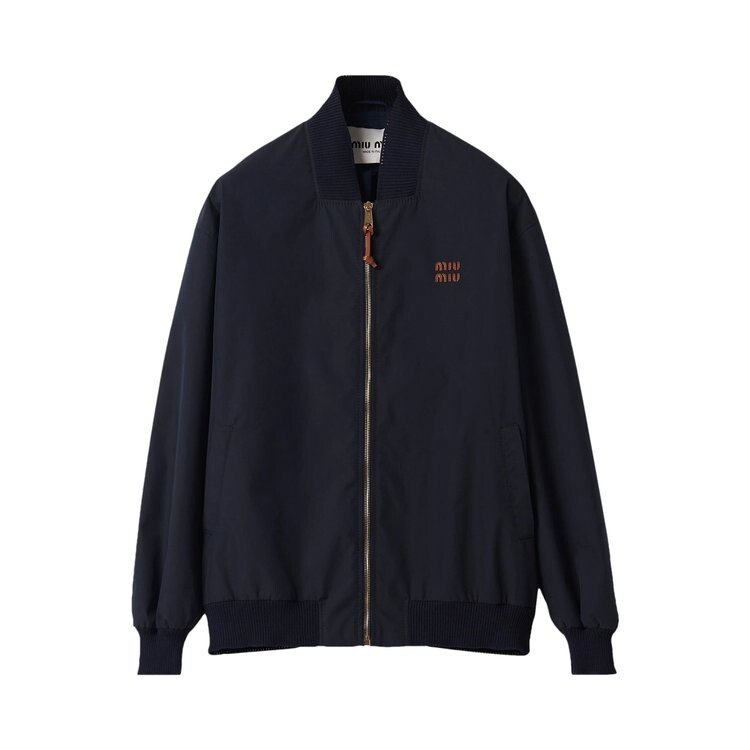 

Куртка Miu Miu Panama Bomber Jacket, синий