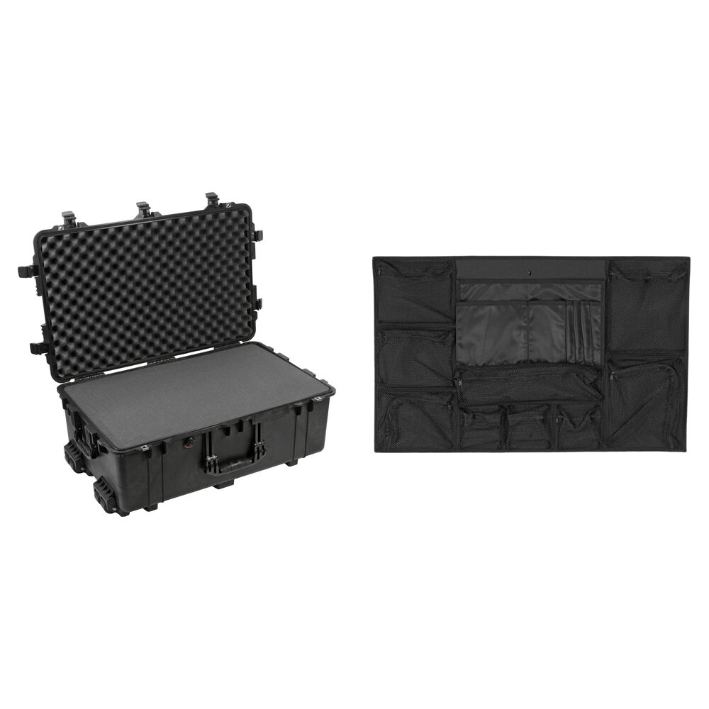 

Чехол Pelican 1650 с набором пенопластовых вставок и органайзером для крышки с фотографиями 1659 (черный)