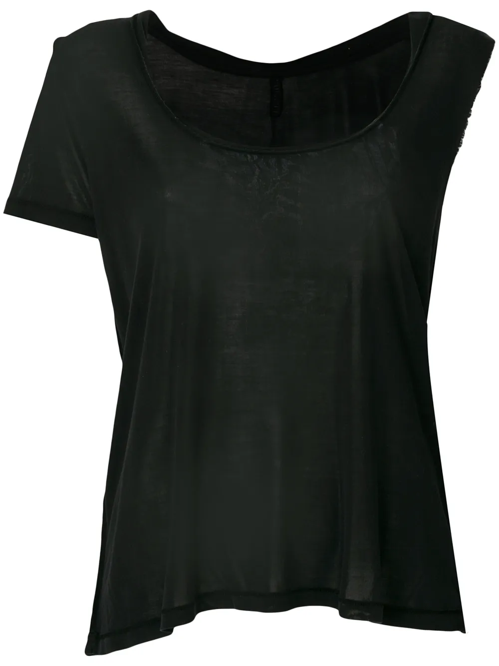 

Топ с вырезом-ковш и асимметричными рукавами UNRAVEL PROJECT, черный