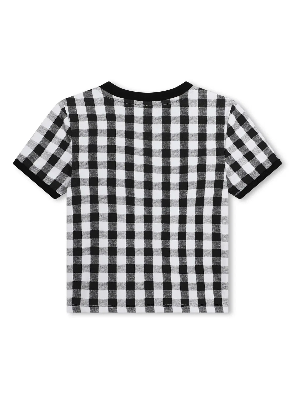 Клетчатая футболка с круглым вырезом Dkny Kids — фото 2